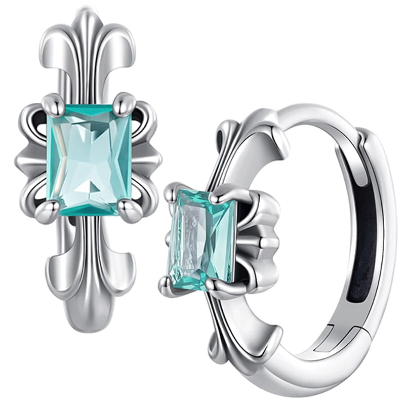 Kolczyki Srebrne - KOLCZYKI KÓŁKA KRZYŻ