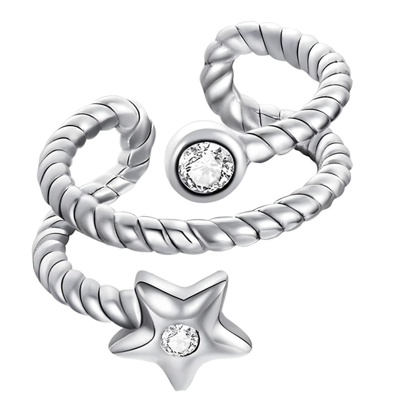 Kolczyk Srebrny - KOLCZYK NAUSZNICA SPIRALKA