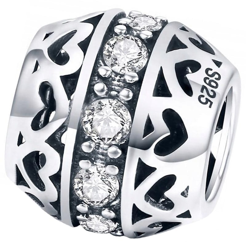 Koralik Charms do Pandora Srebro S925 Cyrkonie