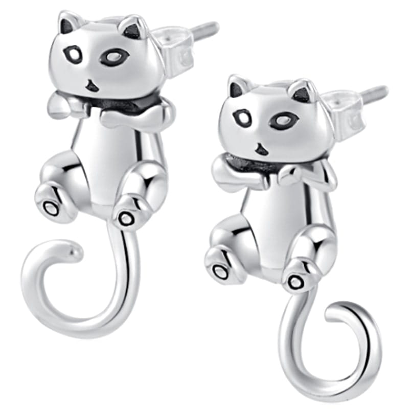 Kolczyki Srebrne - KOLCZYKI KOTKI