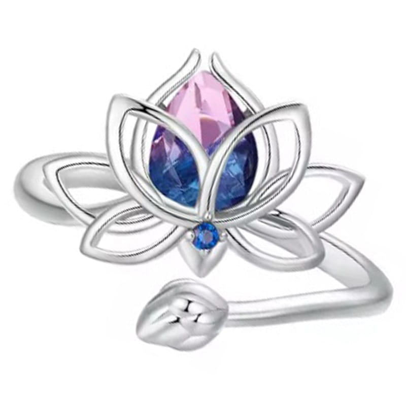 Pierścionek Srebrny - PIERŚCIONEK KWIAT LOTOSU