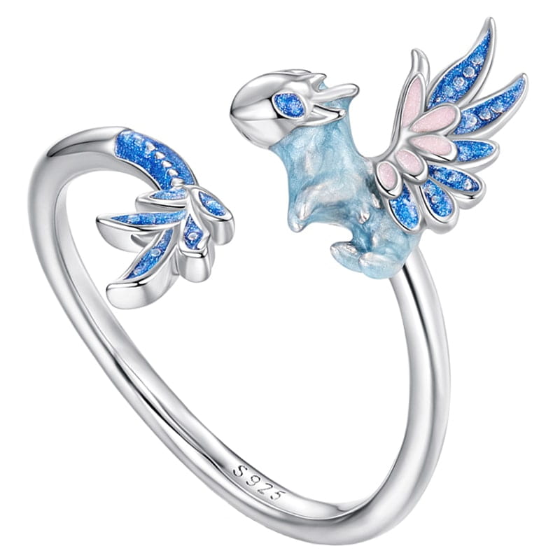 Pierścionek Srebrny - PIERŚCIONEK BAJKOWY SMOK