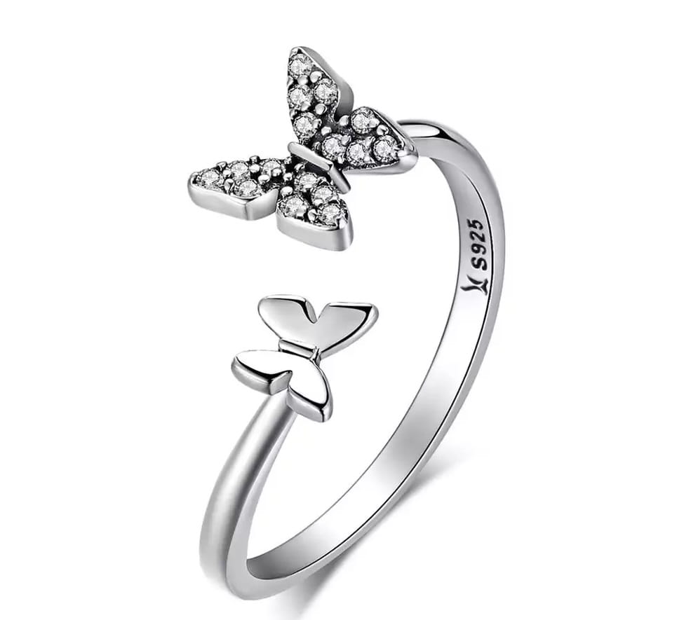 Pierścionek Srebrny - PIERŚCIONEK MOTYLEK