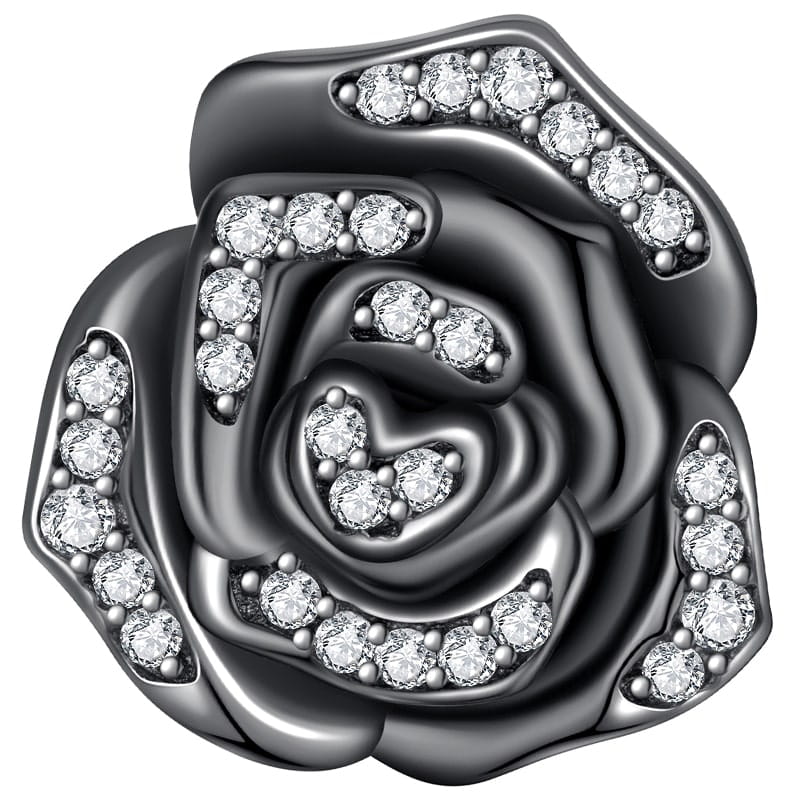 Charms do Pandora - CHARMS STOPER CZARNA RÓŻA