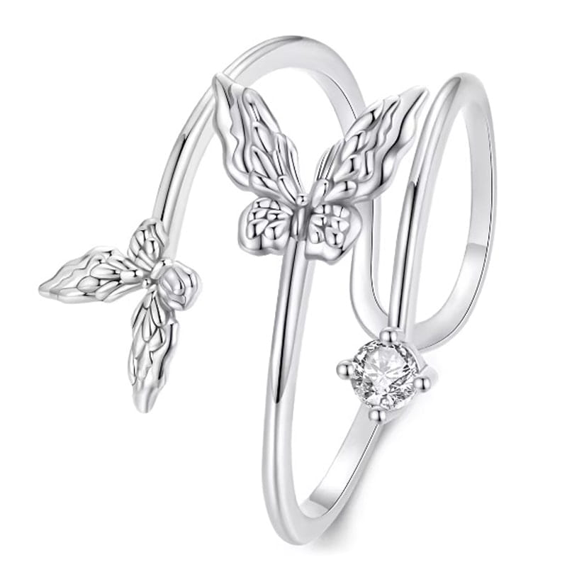 Pierścionek Srebrny - PIERŚCIONEK MOTYLKI