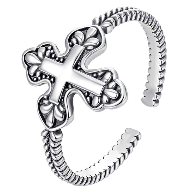 Pierścionek Srebrny - PIERŚCIONEK KRZYŻ