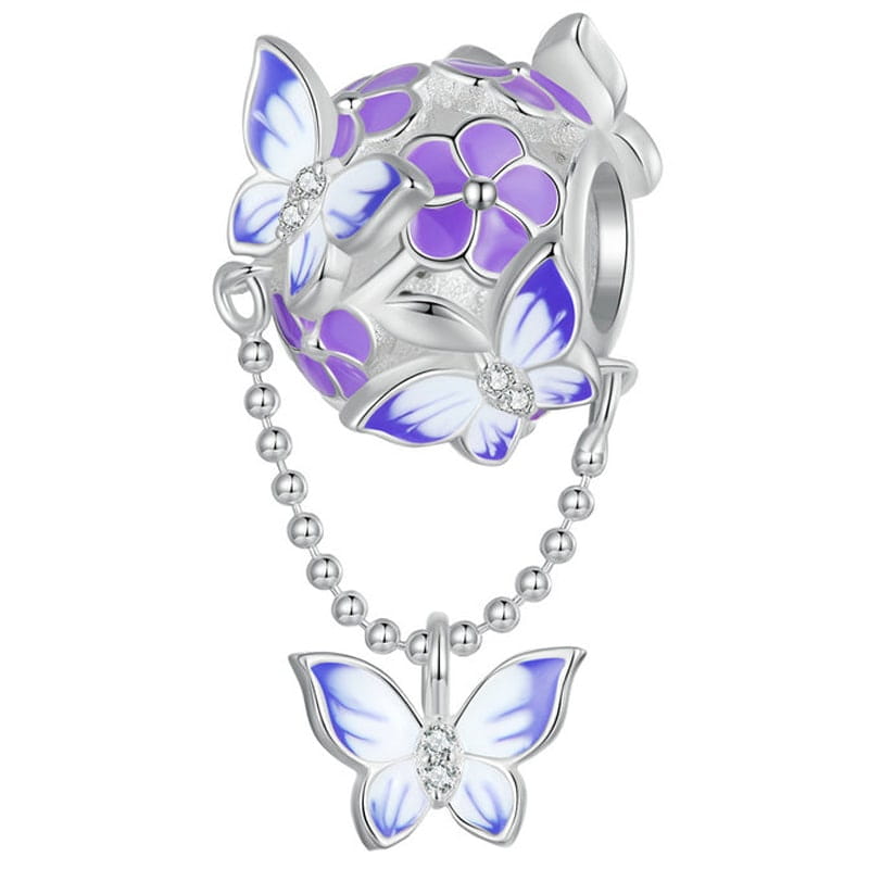 Charms do Pandora - CHARMS KWIATY I MOTYLE