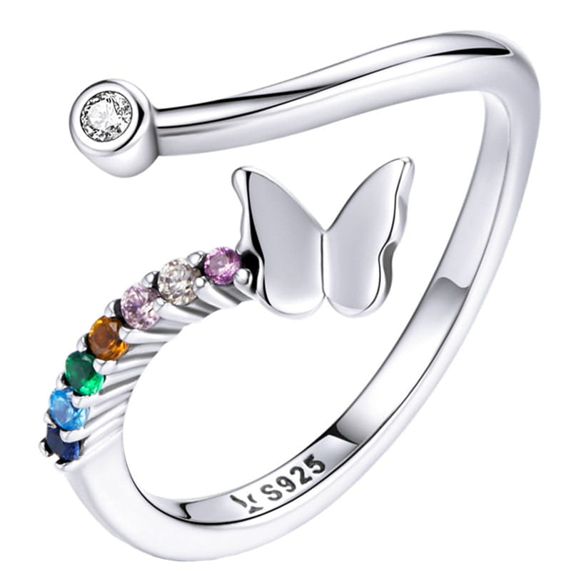 Pierścionek Srebrny - PIERŚCIONEK MOTYLEK