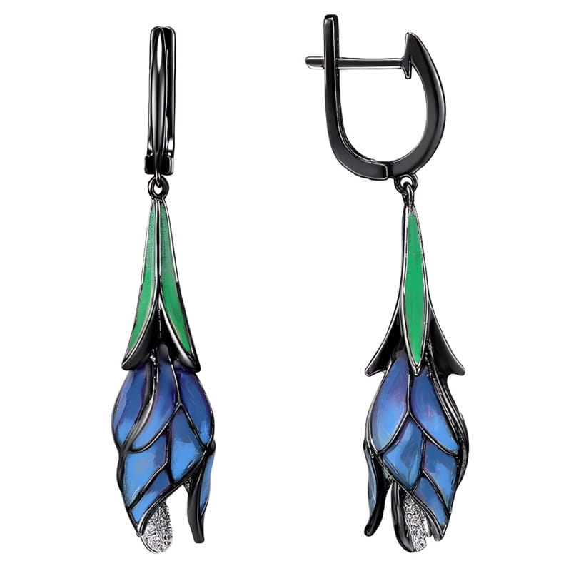 Kolczyki Wiszące - KOLCZYKI KWIATY