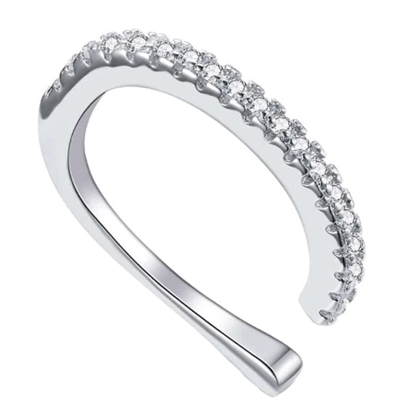 Nausznica Klasyczna Cyrkonie Srebro 925