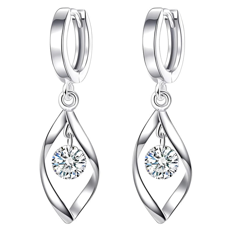 Kolczyki - Srebrne - KOLCZYKI WISZĄCE