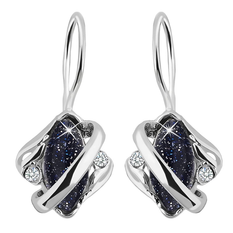 Kolczyki Srebrne - KOLCZYKI NOC KAIRU