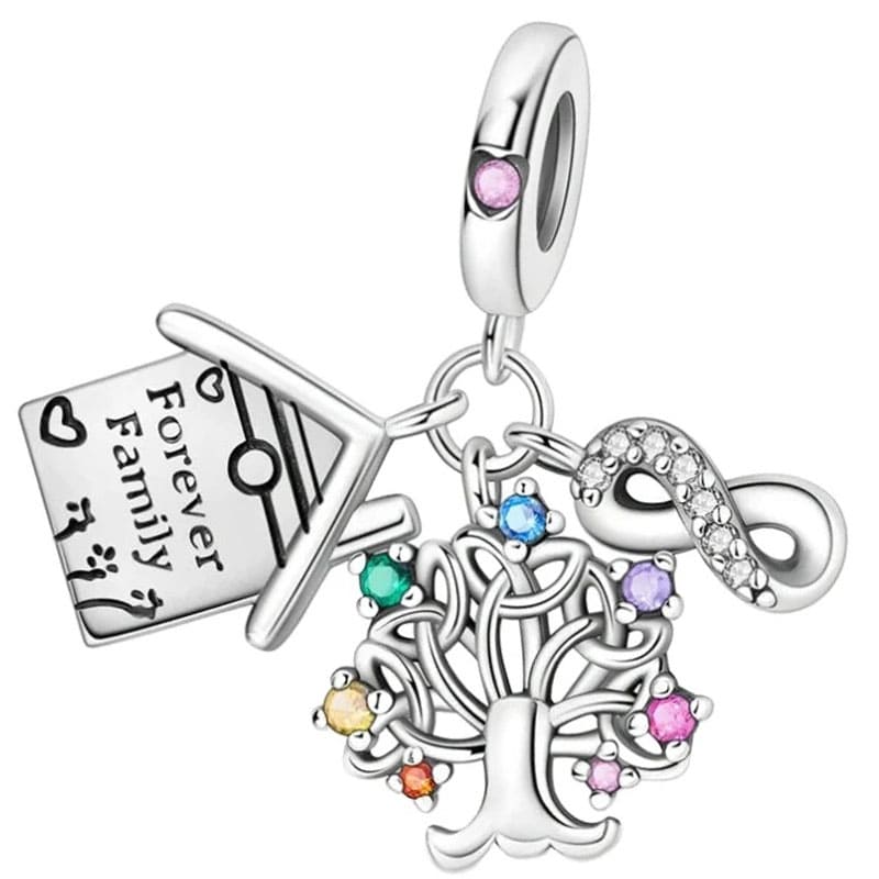 Charms do Pandora - CHARMS POTRÓJNY RODZINA