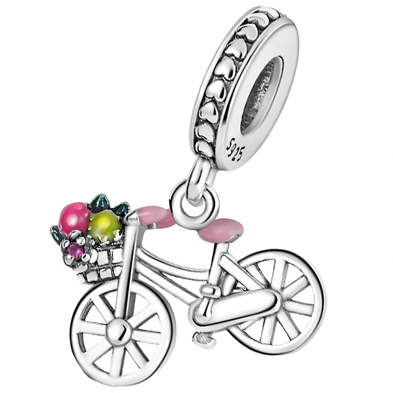 Charms do Pandora - CHARMS ROWER Z KOSZYKIEM