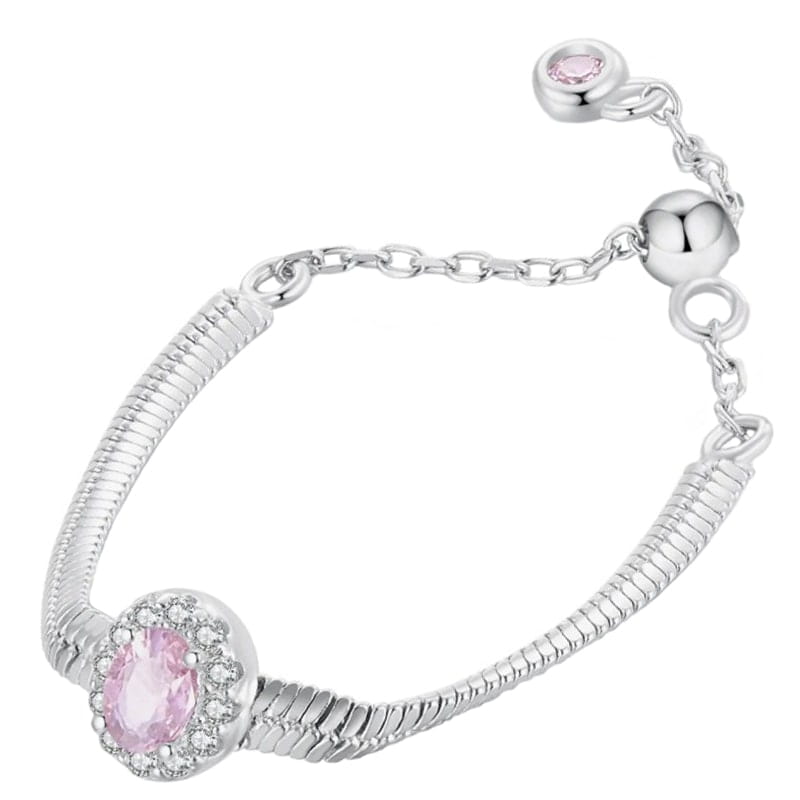 Pierścionek Srebrny - PIERŚCIONEK RÓŻOWA CYRKONIA