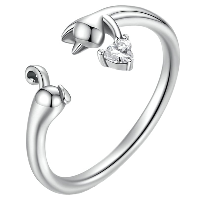 Pierścionek Srebrny - PIERŚCIONEK KOT