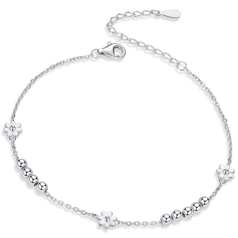 Bransoletka Srebrna - BRANSOLETKA KWIATKI