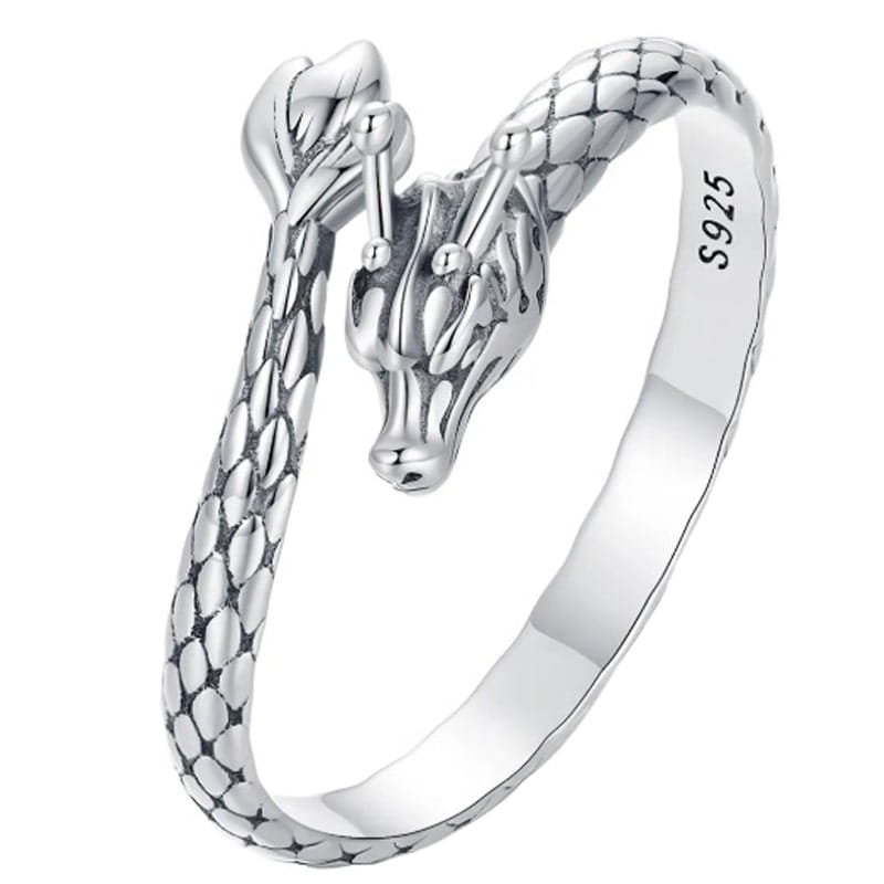 Pierścionek Srebrny - PIERŚCIONEK SMOK