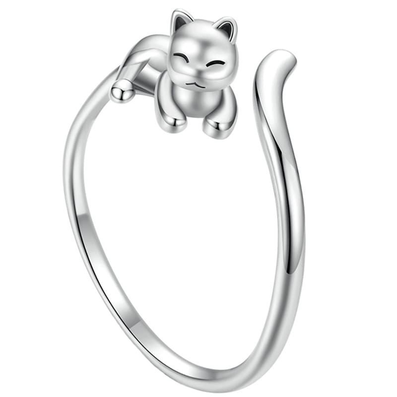 Pierścionek Srebrny - PIERŚCIONEK KOTEK