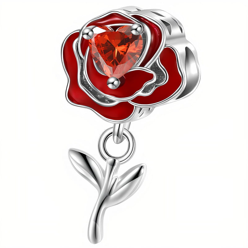 Charms do Pandora - CHARMS RÓŻA Z SERCEM