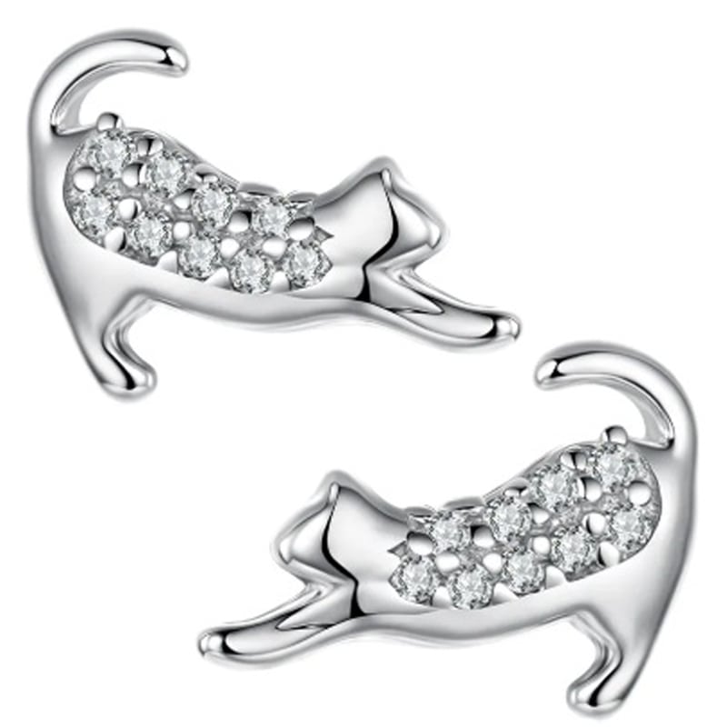 Kolczyki Srebrne - KOLCZYKI KOTEK