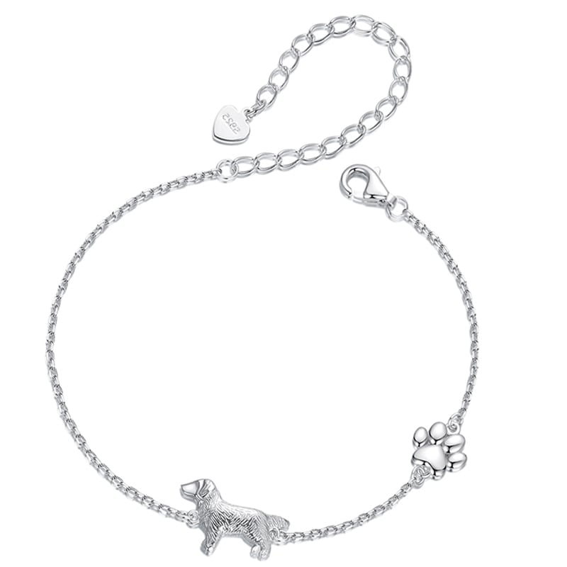 Bransoletka Srebrna - BRANSOLETKA PIES ŁAPKA