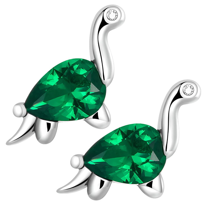 Kolczyki Srebrne - KOLCZYKI DINOZAUR