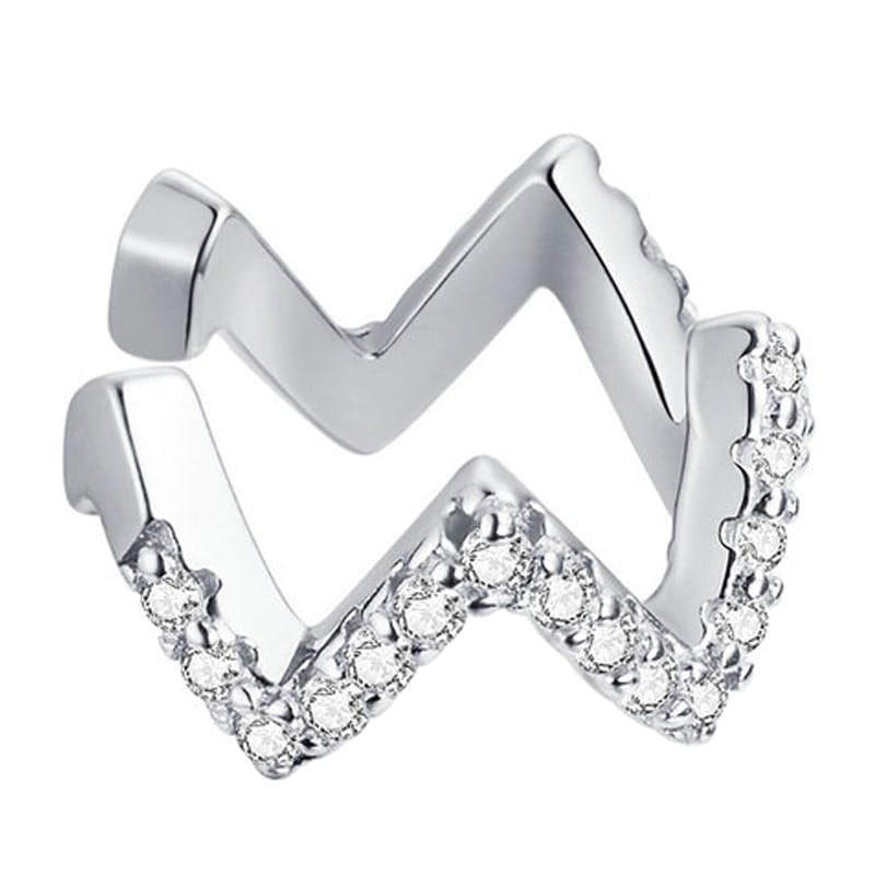 Nausznica z Cyrkoniami Srebro 925