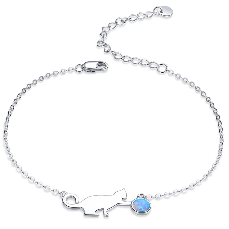 Bransoletka Srebrna - BRANSOLETKA KOTEK