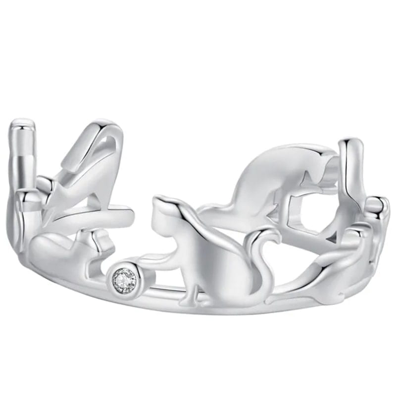 Pierścionek Srebrny - PIERŚCIONEK KOTKI