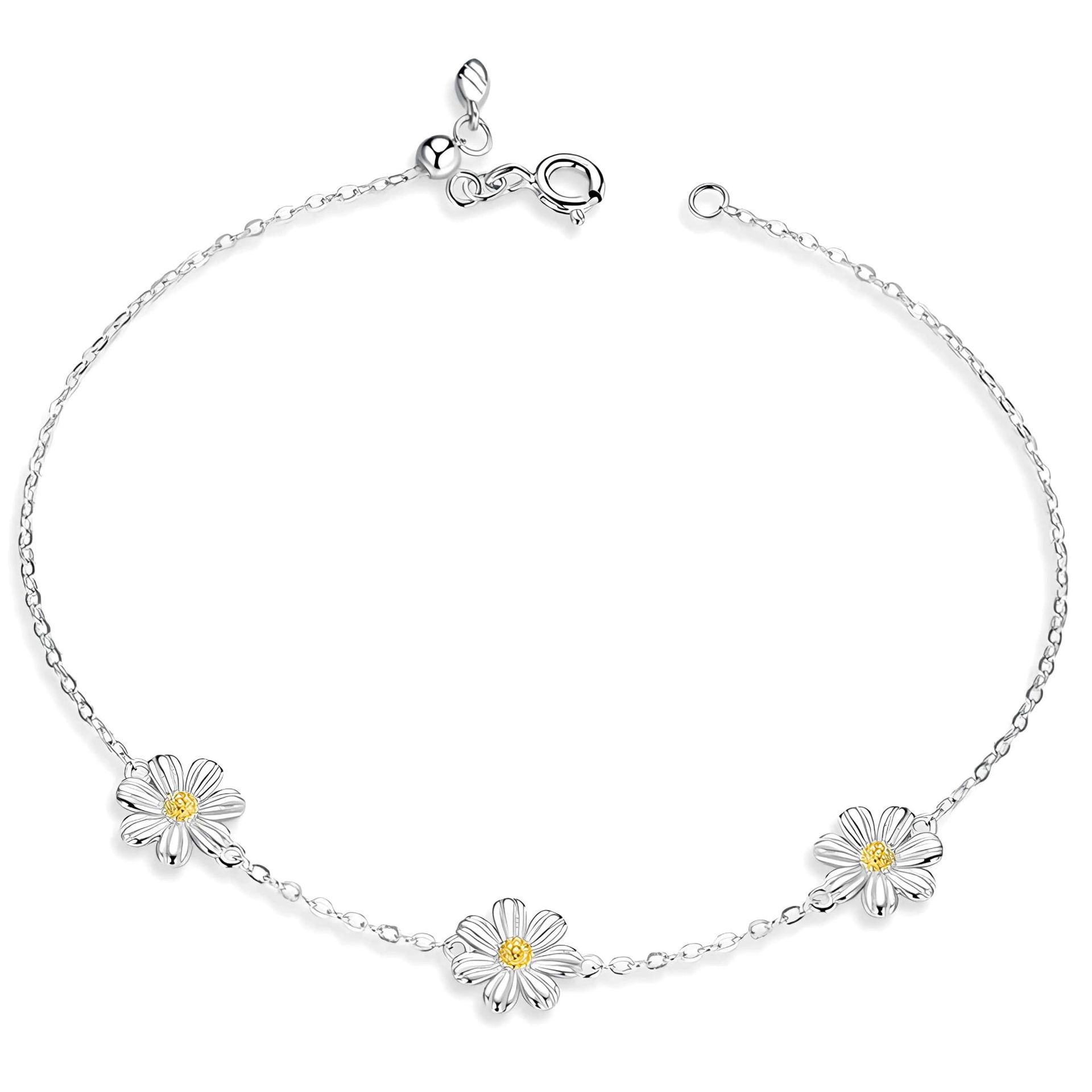 Bransoletka Srebrna - BRANSOLETKA KWIATKI