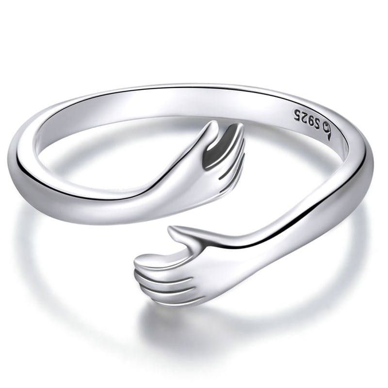 Pierścionek Srebrny - PIERŚCIONEK DŁONIE