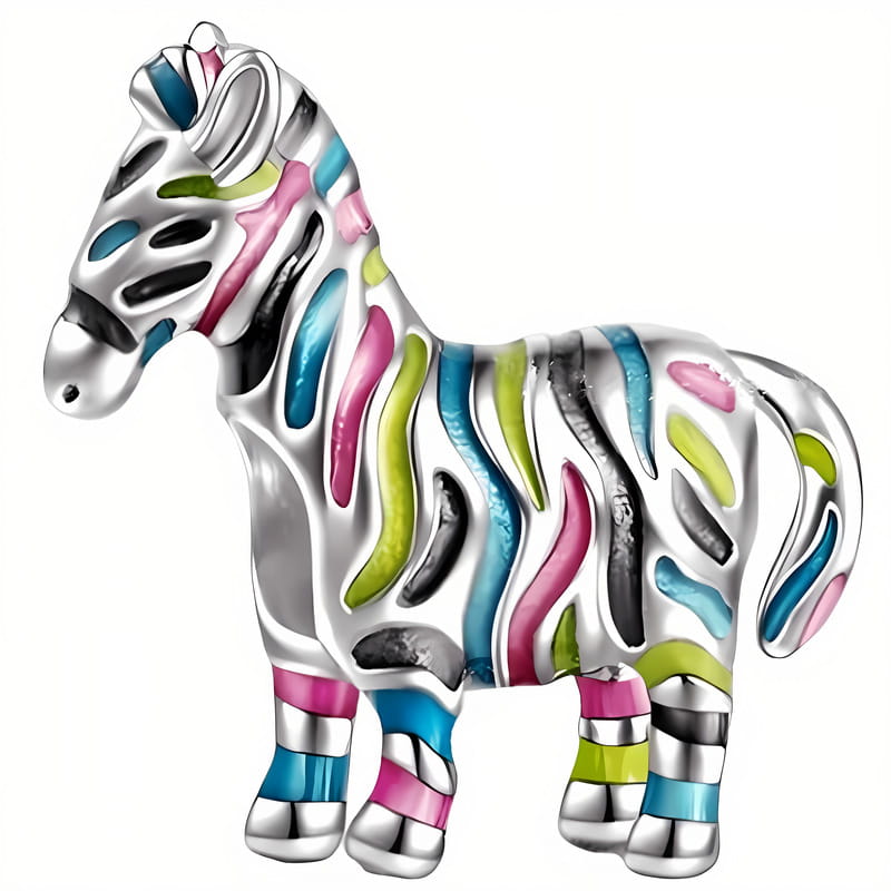 Charms do Pandora - CHARMS KOLOROWA ZEBRA
