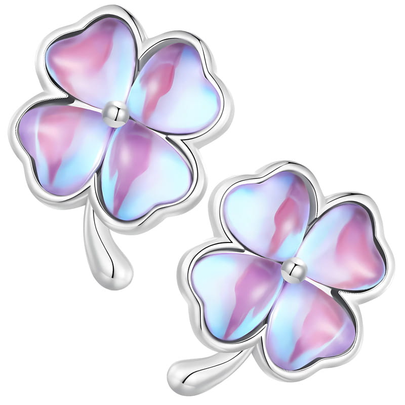 Kolczyki Srebrne - KOLCZYKI FIOLETOWA KONICZYNKA