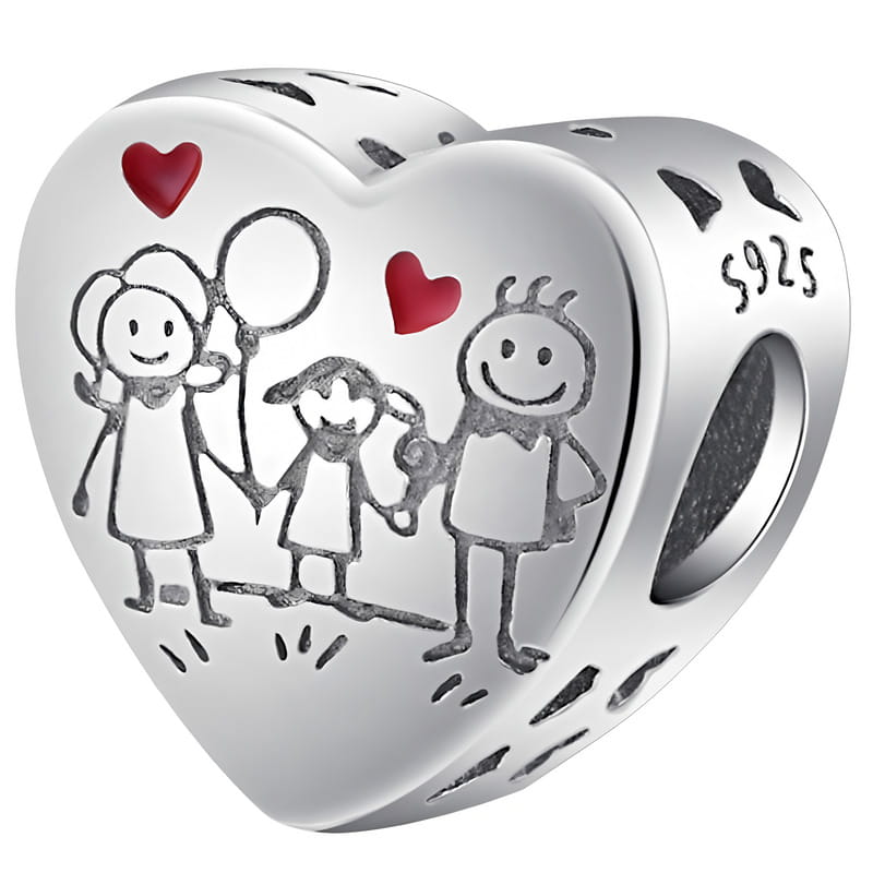 Charms do Pandora - CHARMS SERCE RODZINA