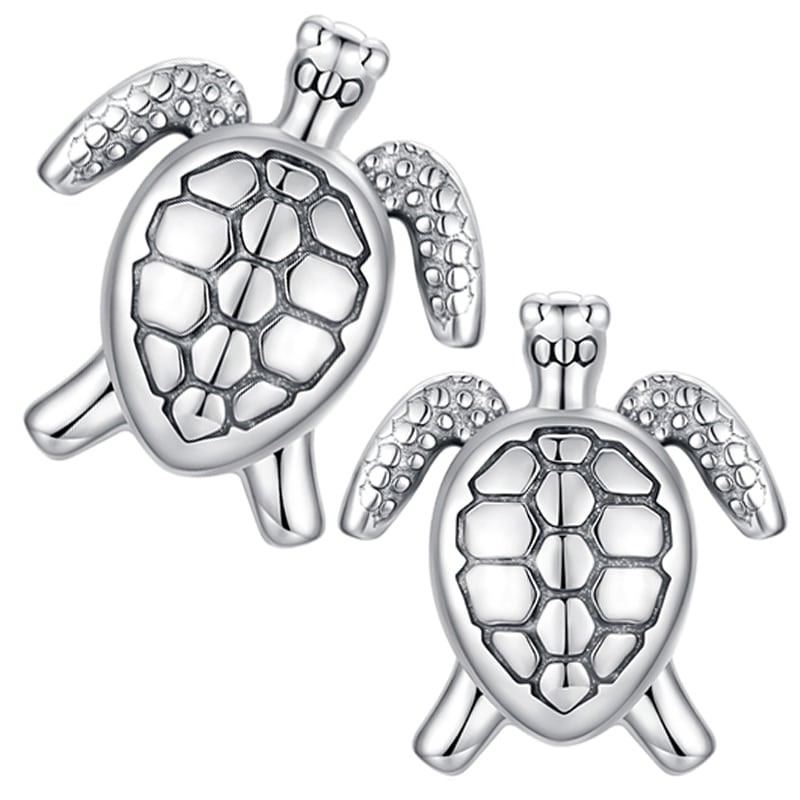 Kolczyki Srebrne - KOLCZYKI ŻÓŁW MORSKI