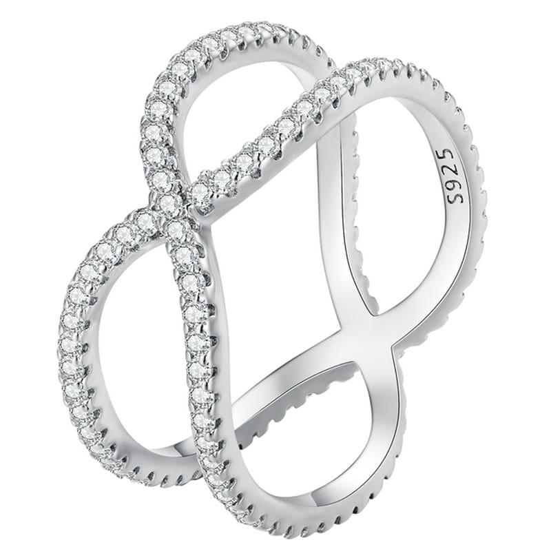 Pierścionek Srebrny - PIERŚCIONEK PODWÓJNY