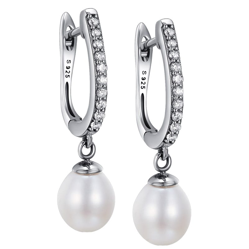 Kolczyki Srebrne - KOLCZYKI PERŁA