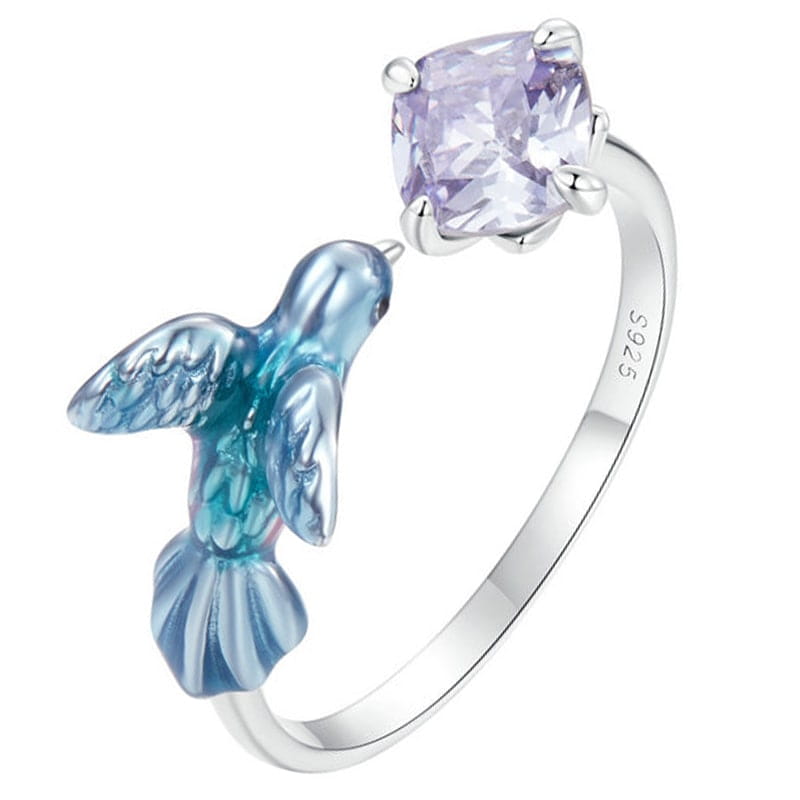 Pierścionek Srebrny - PIERŚCIONEK KOLIBEREK