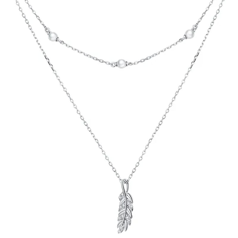 Naszyjnik Srebrny - ŁAŃCUSZEK PIÓRKO