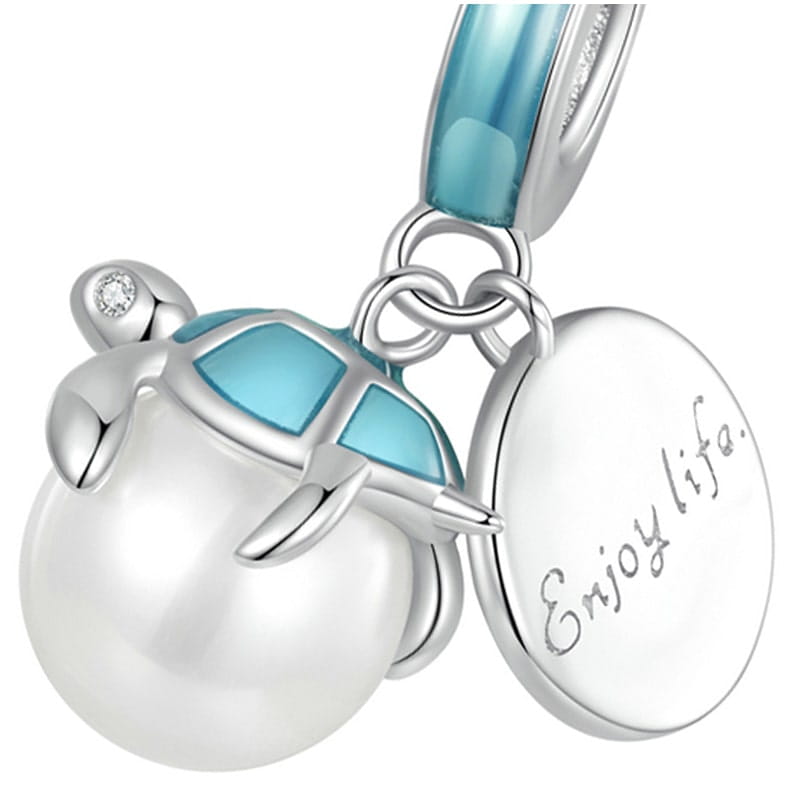 Charms do Pandora - CHARMS ŻÓŁW Z PERŁĄ