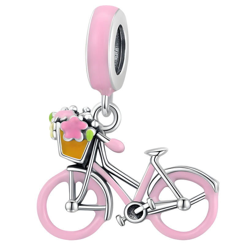 Charms do Pandora - CHARMS RÓŻOWY ROWER