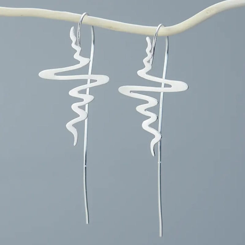 Kolczyki Srebrne - KOLCZYKI BICIE SERCA