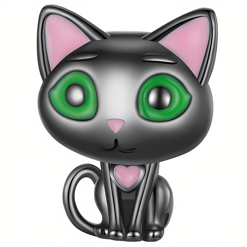 CHarms do Pandora - CHARMS CZARNY KOTEK