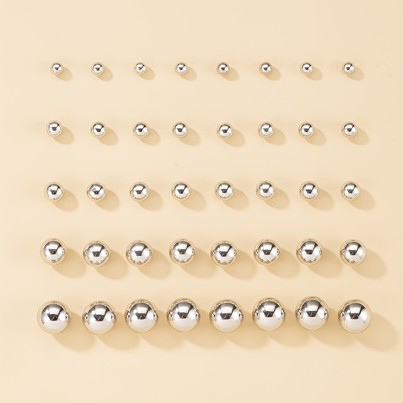 TEMU Zestaw 20 Par Prostych, Modnych Kolczyków Okrągłych, Prezent Świąteczny dla Kobiet, Uniwersalne do Stylu Casual, Duży Zestaw Wieloczęściowy