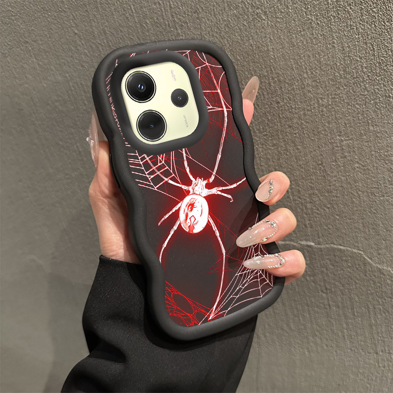 TEMU Etui na telefon - dla redmi Note 14 4G Różowe etui Spider zapewnia stylowy wygląd, wygodny chwyt i lekką ochronę, idealne dla entuzjastów mody