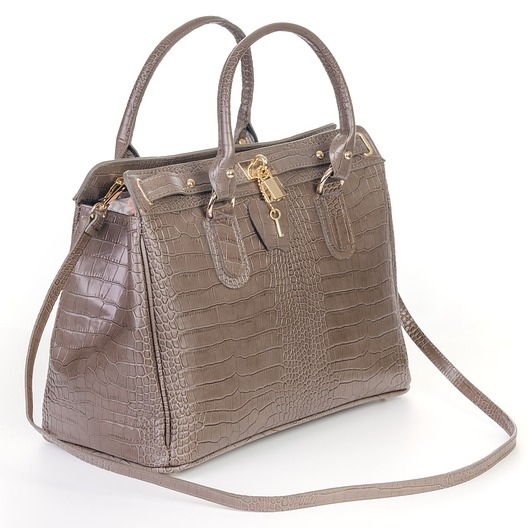 Torba skórzana Shopper - kolor taupe (7141 )