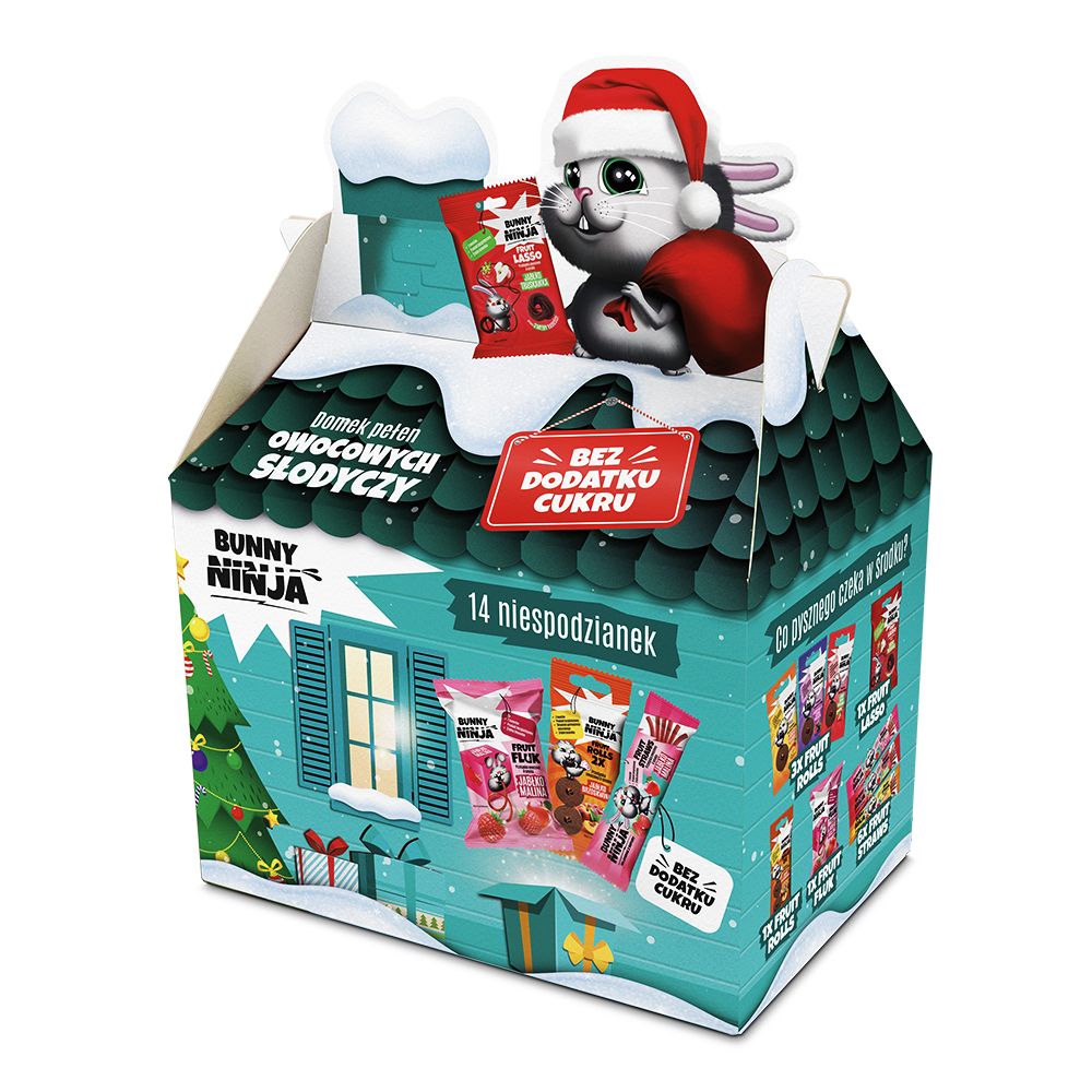 Bunny Ninja Christmas Delight owocowe słodycze 206 g - słodycze lub przekąska