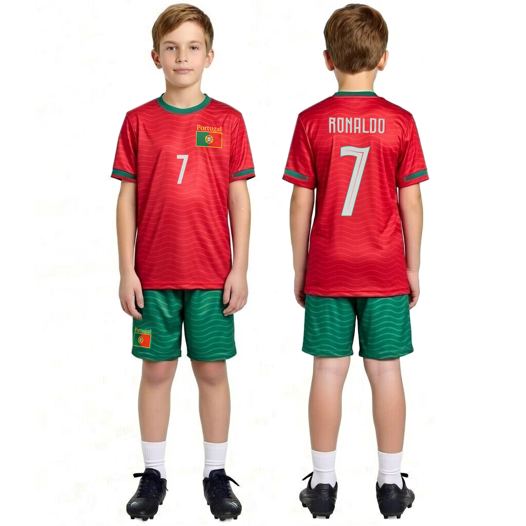 Nowość RONALDO 7 Portugalia Strój piłkarski 2w1 Koszulka + spodenki MŚ 2026