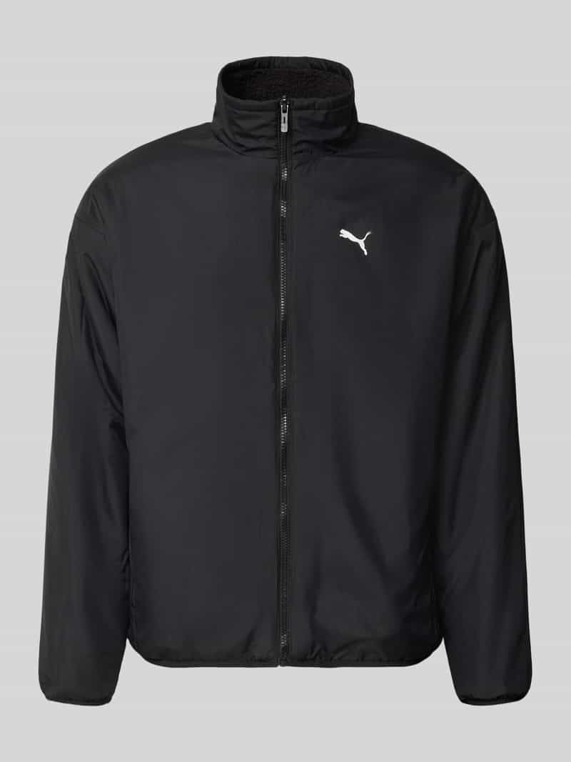 Kurtka typu sherpa zapinana na zamek błyskawiczny